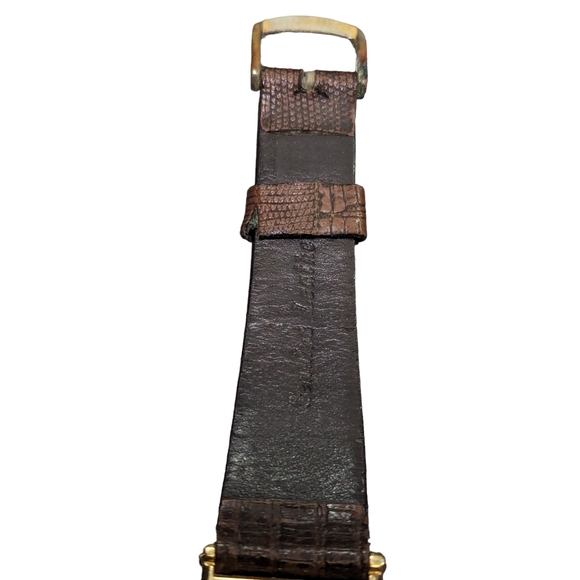 Seiko Gold Watch with Dark Brown Leather Strap…L1 - Picture 6 of 7